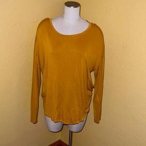 3/$15 Long sleeve mustard top, size XL
